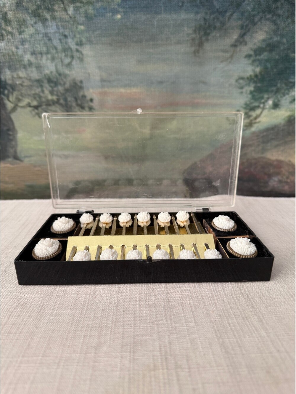 Boxed Set of Cocktail Picks with Serving Tray